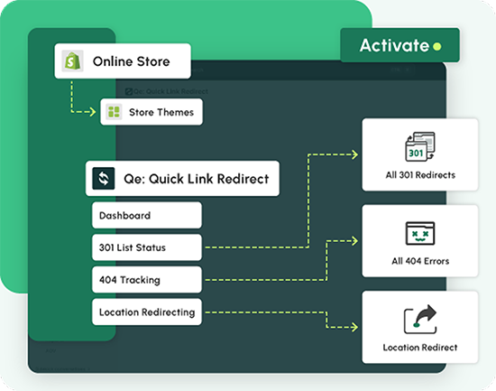 Shopify App Store interface showing the Qe PWA app.