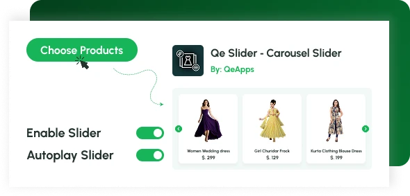 Shopify App Store interface showing the Qe PWA app.